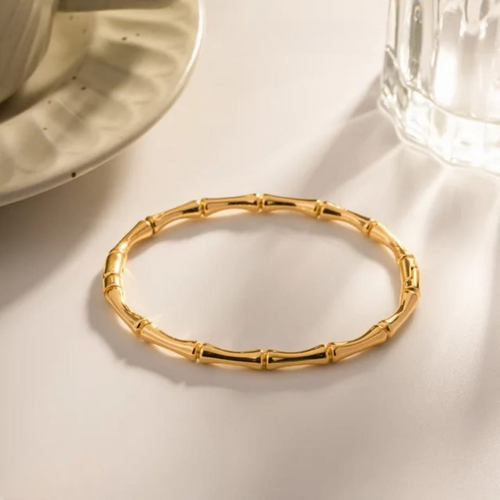 Bamboo Trending Korean Bangle - Jewelry Product Designed For Wrist Wear And Daily Ornament Routine (SKU: QRT-201)