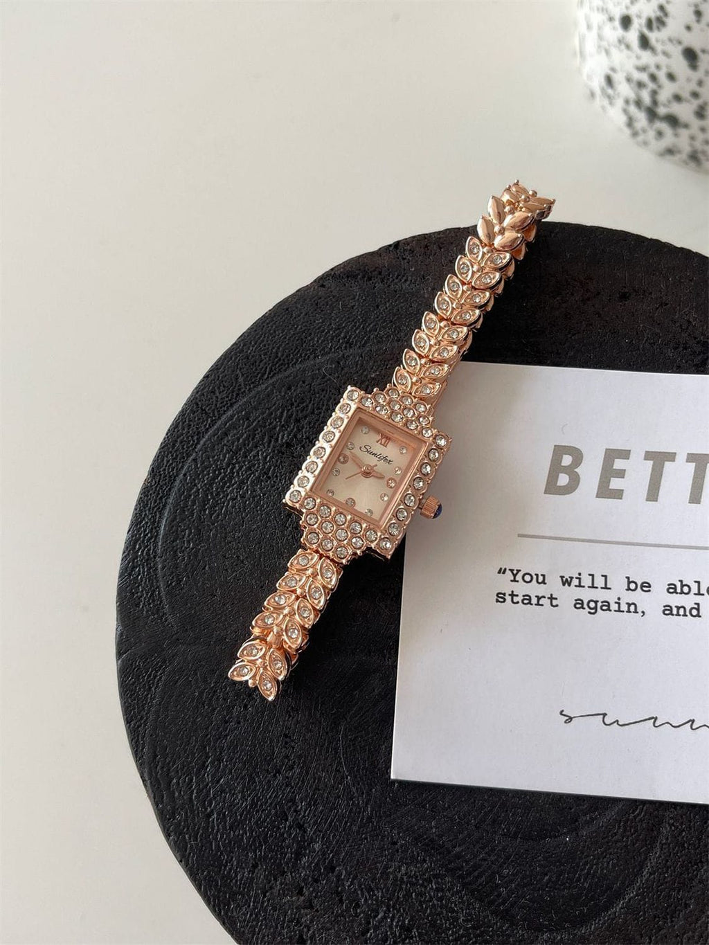 Elegance Imported Korean Shape Trending Leaf Watch for Women