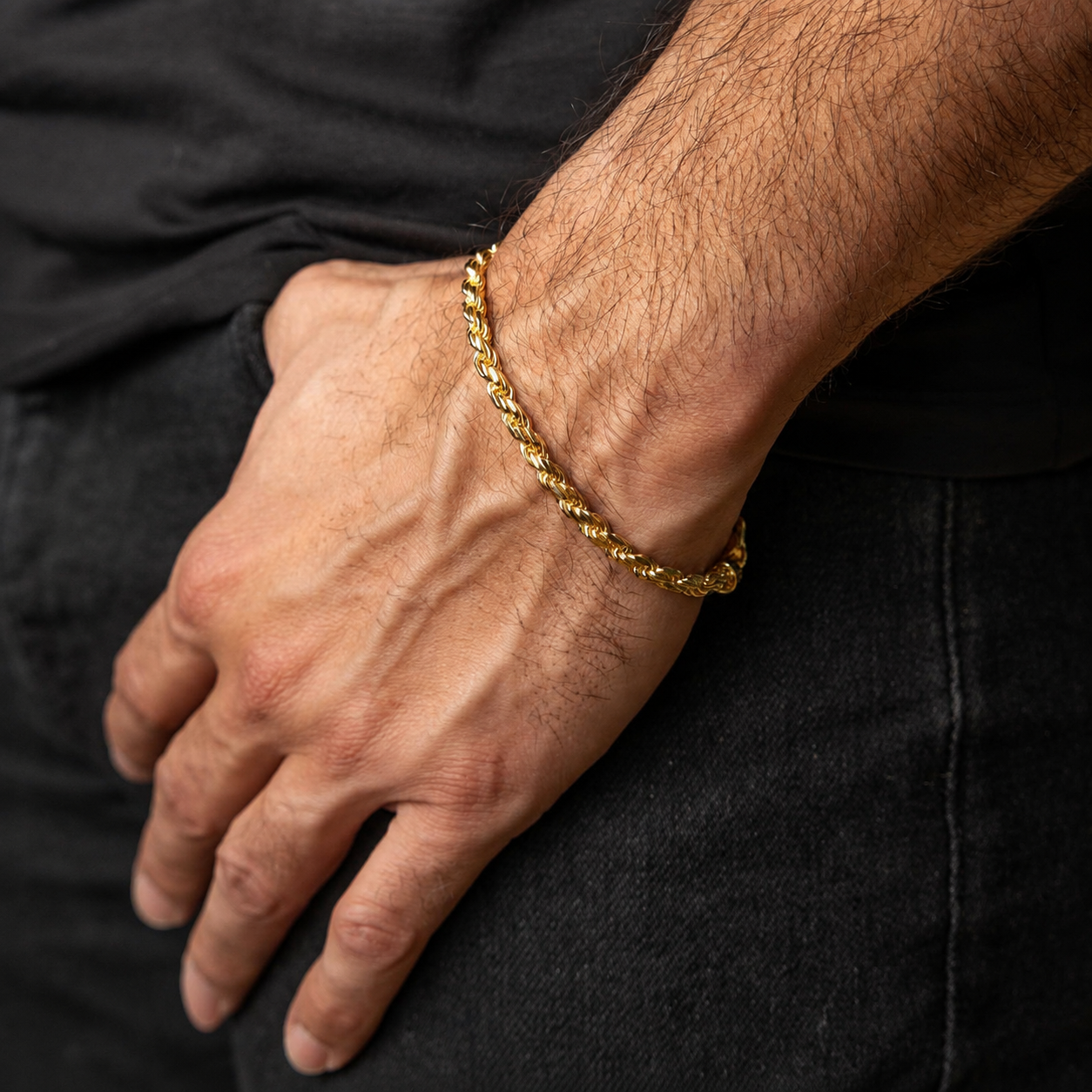Golden Rope Bracelet / Anklet – Unisex Stylish Chain