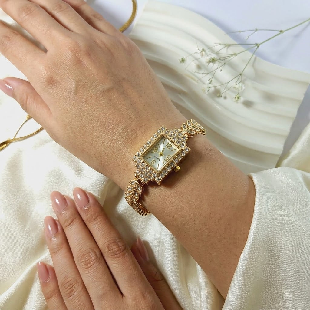Elegance Imported Korean Shape Trending Leaf Watch for Women