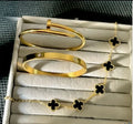 Stainless Steel 3 Piece Bracelet And Bangle Combo - Durable Elegant Accessory Set For Stylish Layering And Daily Wear